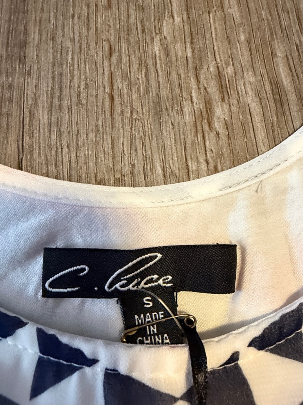 C. Luce Pink, Navy & Cream Geometric Tank - Picture 2 of 5